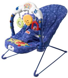 Детский шезлонг качалка fisher price